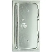 Upmann Kamintür verzinkt 100 x 240 mm Silber