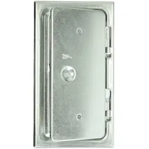 Upmann Kamintür verzinkt 100 x 240 mm Silber