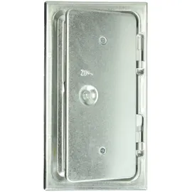 Upmann Kamintür verzinkt 100 x 240 mm Silber