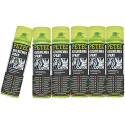 6x Petec 500ml Antirutsch-quietsch Keilriemenspray Keilriemenpflege Silikonfrei:
