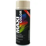 Maxi Color NEW QUALITY Sprühlack Lackspray Glanz 400ml Universelle spray Nitro-zellulose Farbe Sprühlack schnell trocknender Sprühfarbe (RAL 1015 hellelfenbein glänzend)