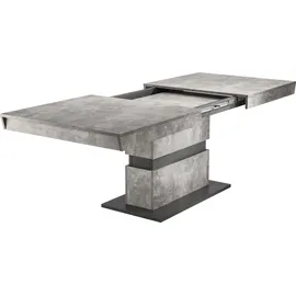 byLIVING Esstisch MATTHEW mit Auszugsfunktion, Breite 140-195 cm oder 160-215 cm Beton-Optik/dunkelgrau