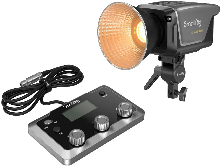 SmallRig 3976 RC450B LED Video Light + 3980 Led Video Light Control Panel