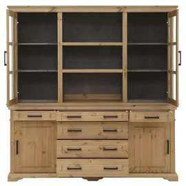 OTTO home Buffet Anabel mit Glastüren und Metallgriffen 186 x 45 x 190 cm BEIGE