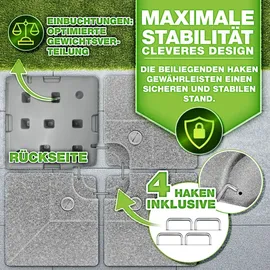 tillvex Schirmständer Granit 90 Liter Grau
