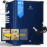 Kesser KESSER® Minikühlschrank mit Schloss, Minibar 40 Liter Nutzinhalt, Leise 22db, Abschließbar, Schlafzimmer, Wechselbarer Türanschlag, ca. 4°-16°C Höhe 57cm, Innenbeleuchtung Tisch-Kühlschrank