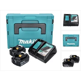Makita Power Source Kit 18 V Li-Ion 2 x 3,0 Ah + DC18RC Ladegerät + Makpac 197952-5