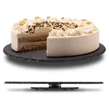 Fino Casa Kuchenplatte Fino Casa drehbare Schieferplatte rund als Servierplatte Kuchenplatte, Schiefer, (1x drehbare Schieferplatte rund Ø 30 cm), Schiefer, Kuchenplatte, Käseplatte, Antipasti Wurstplatte Tortenplatte