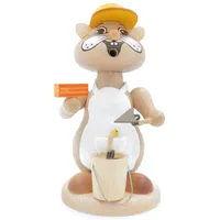 Kuhnert - Erzgebirgische Holzkunst Räuchermann Räucherfigur Hamster 18cm - Maurer