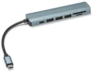 USB-Verteiler - Silberfarben - silber