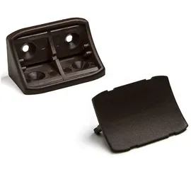 SO-Tech 100 Stück Korpusverbinder 24 x 24 x 44 mm mit Abdeckkappe Dunkelbraun