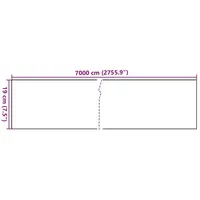 vidaXL Gartenzaun-Sichtschutz PVC 70×0,19 m Hellgrau