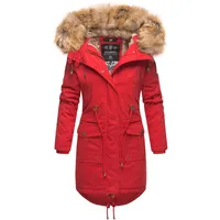 Navahoo Damen Warmer Wintermantel Winter Baumwollparka mit Kunstfell Rosinchen