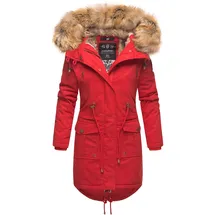 Navahoo Damen Warmer Wintermantel Winter Baumwollparka mit Kunstfell Rosinchen