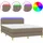 vidaXL Boxspringbett 140 x 200 cm Taupe
