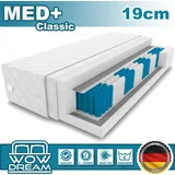 9 Zonen Matratze MED+ Classic 100 x 200 x 19 cm Taschenfederkern | Rollmatratze mit waschbarem Bezug I H3