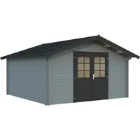 Palmako Gartenhaus Lotta 13,9 m2 - 34 mm Grau