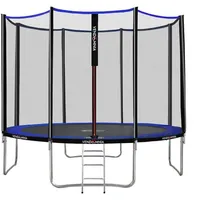 VENDOMNIA Fitnesstrampolin Gartentrampoline mit Sicherheitsnetz, Leiter, Randabdeckung, (Outdoor und Indoor Gartentrampolin mit Zubehör, Fitness Trampoline), 305 cm, Farbwahl blau