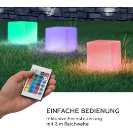 Blumfeldt Shinecube XL Leuchtwürfel 40x40x40cm 16 Farben-LED 4 Licht-Modi: weiß