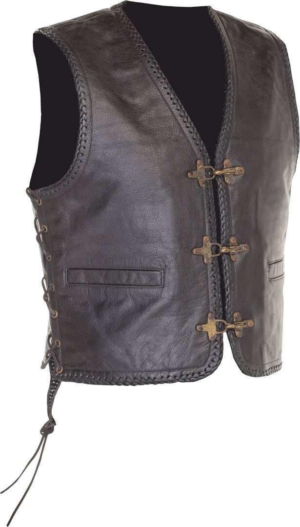 Richa Sadic Gilet Motorvest met vetersluiting, zwart, XS Voorman