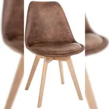 CLP Esszimmerstuhl Linares braun/Kunstleder