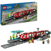 LEGO City Straßenbahn mit Haltestelle