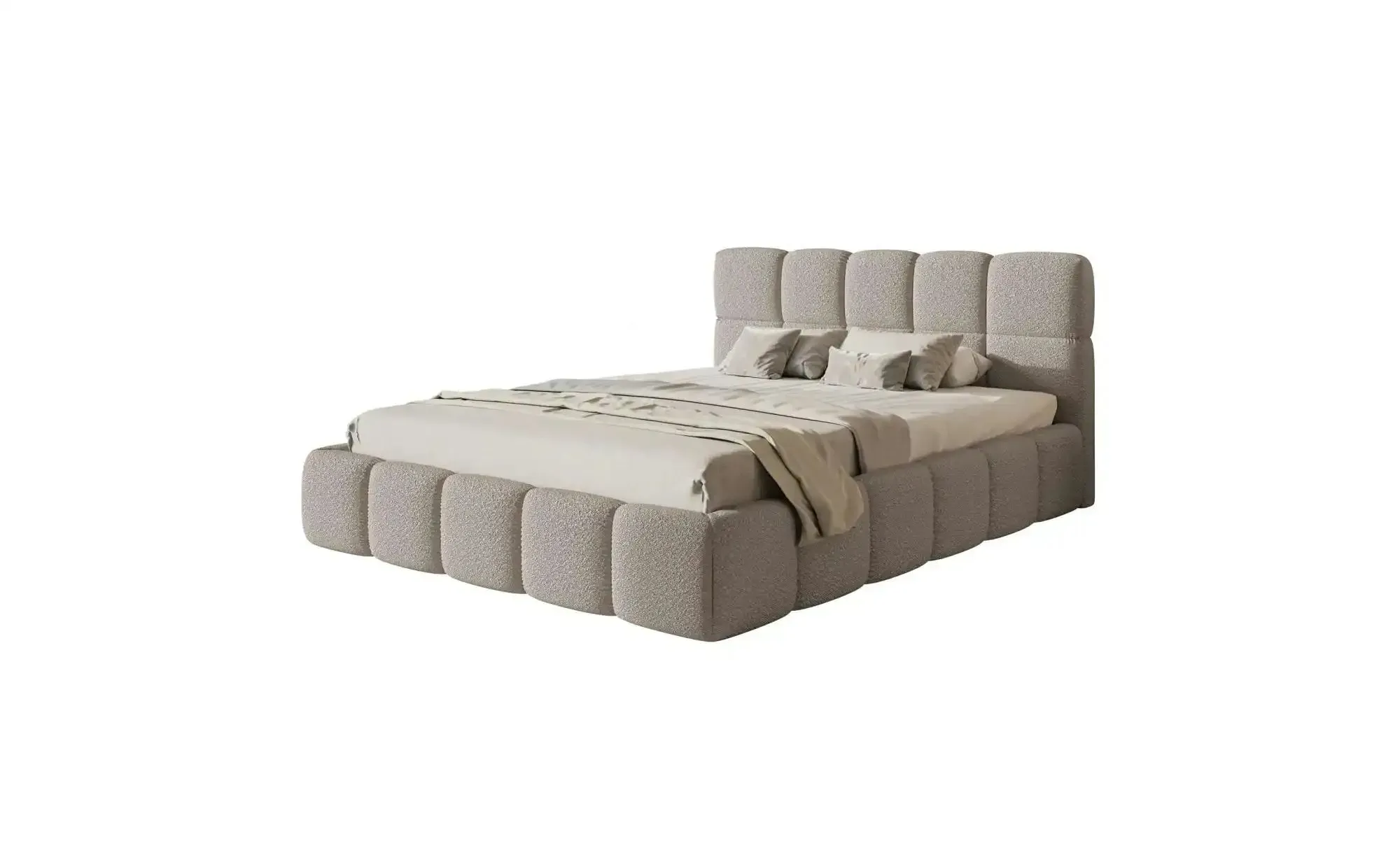Selsey Polsterbett mit Lattenrost Cloudy , grau , Maße (cm): B: 200 H: 96