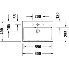 Duravit Vero Air Möbel-Waschtisch 60 x 40 cm (2368600000)