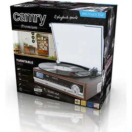 Camry CR 1113, Halbautomatisch, Schwarz, Chrom, Holz 33,45 RPM, 33,45,78 RPM, AM,MF,PLL