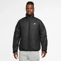 Nike Steppjacke NIKE SPORTSWEAR "STORM-FIT WINDRUNNER MEN'S MID-WEIGHT PUFFER" Gr. XL, schwarz (black/black/sail) Herren Jacken