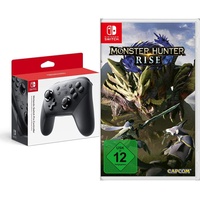 Nintendo Switch Pro Controller Monster Hunter Rise Edition Schwarz, Gold Switch-Controller goldfarben