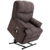 Homcom Sessel mit Aufstehhilfe Polyester, Mehrschichtenplatte, Stahl, Schaumstoff