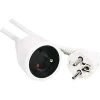 Perel Verlängerungskabel - 10 m - WEIß - 3G1.5