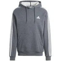 Adidas Herren Essentials 3-Stripes Hoodie, Dark Grey Heather, L