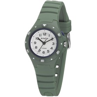 Sinar Jugenduhr Armbanduhr Analog Quarz Unisex Silikonband XB-19-3 olivgrün