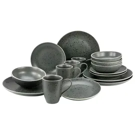 CreaTable Industrial Chic Kombiservice 16-tlg. für 4 Personen grau