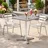 Mojawo Mojawo® Bistrogarnitur 3-teilig Bistrotisch Aluminium eckig 60x60cm H70cm / 110 cm höhenverstellbar + 2 Stapelstühle Aluminium