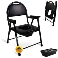 Mobiclinic Toilettenstuhl Guadalquivir rutschfest Faltbar Schwarz