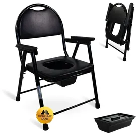 Mobiclinic Toilettenstuhl Guadalquivir rutschfest Faltbar Schwarz