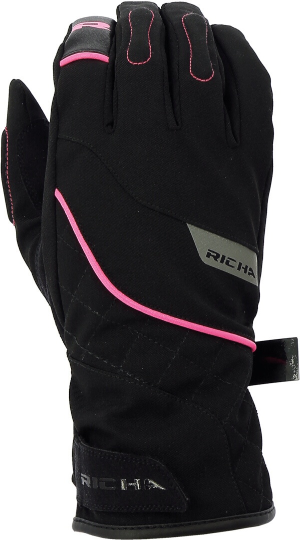 Richa Tina 2 waterdichte Dames Motorfiets Handschoenen, zwart-pink, S Voorvrouw