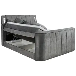 Stella Trading Boxspringbett 180 x 200 cm H2 Grau