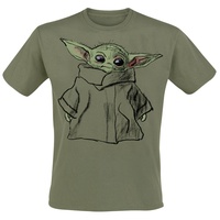 Star Wars T-Shirt - The Mandalorian - Grogu - Sketch - S bis XXL - für Männer - Größe XL - grün  - EMP exklusives Merchandise! - XL