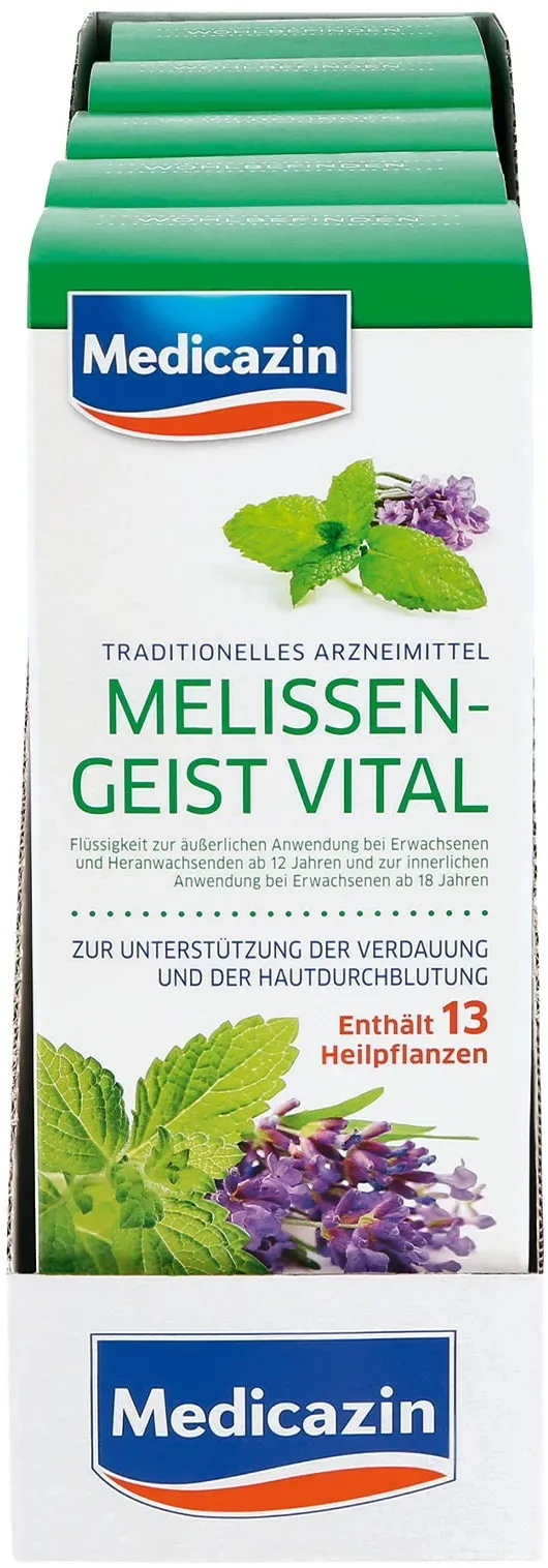 Medicazin Melissengeist Vital 500 ml, 5er Pack