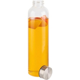 APS 66908 Trinkflasche/Glasflasche, 7 x 7, Höhe 26,5 cm, Ø 7 cm, 0,75 Liter, transparent