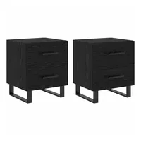 VidaXL Nachttische 2 pcs Schwarze Eiche 40 x 35