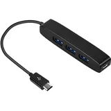 AuviPal 3-Port Micro USB OTG Hub Adapter (3 USB Ports + Power Port) für Fire Stick 4K, Playstation Classic, Raspberry Pi Zero, Sega Genesis Mini, S/NES Classic Mini und mehr - Schwarz