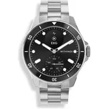 Withings ScanWatch Nova 42 mm schwarz, FKM-Armband mit Edelstahlschnalle silber