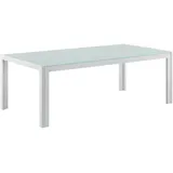 casa.pro Lerum Gartentisch 100 x 50 x 35 cm Weiß