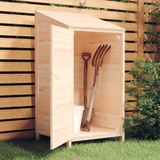 YEZIYIYFOB 55x52x112 cm Geräteschuppen Massivholz Tanne Gartenschrank Gartenhaus Holz Gartenschrank Wetterfest GeräTeschuppen Holz Outdoor Schrank Gartenschrank FüR Den AußEnbereich Viel Stauraum