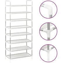 vidaXL Schuhregal 57 x 8 x 15 cm silber
